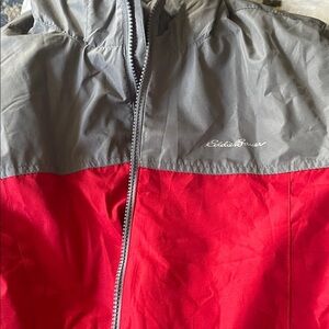 Eddie Bauer Two-Tone Red and Gray Jacket